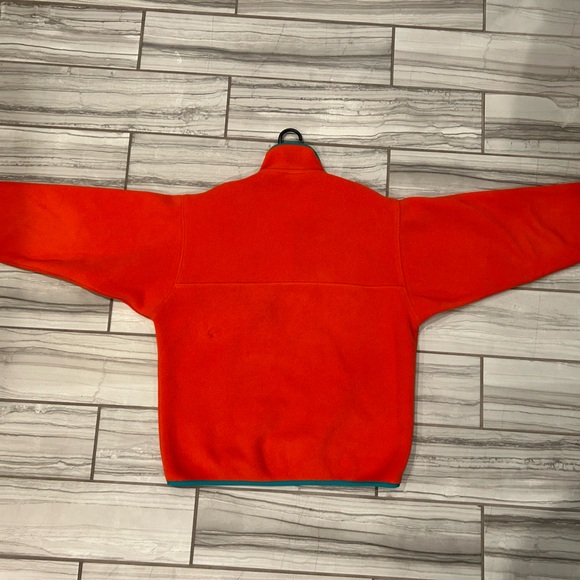 Vintage Patagonia Synchilla Pullover - Orange & Teal - Picture 6 of 7